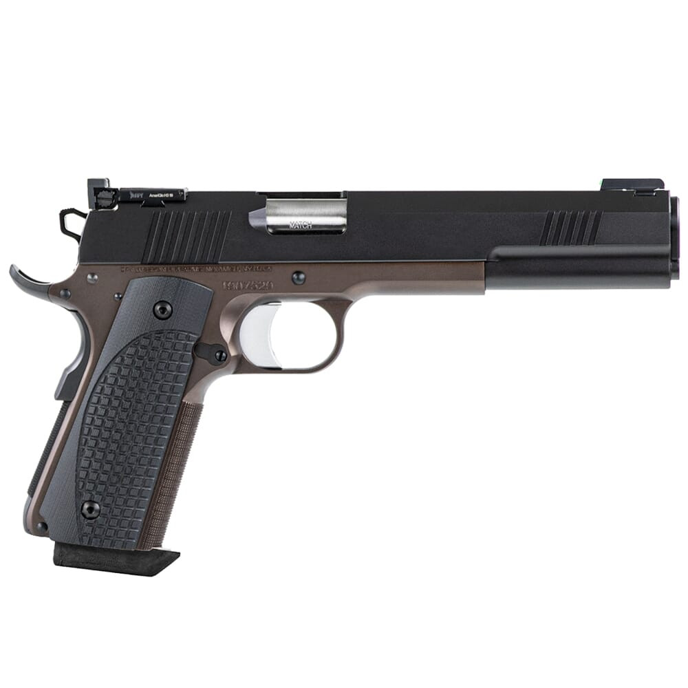 Dan Wesson Bruin 10mm BRZ Frame/Blk Duty Slide, Front Fiber Optic Trit Night Sight/Adj Rear Night Sight, G10 Grips, 8rd Pistol 01841