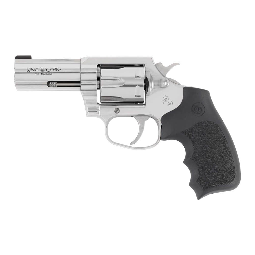 Colt King Cobra .357 Magnum 3" Bbl Hogue Rubber Grip SS Revolver KCOBRA-SB3RBB