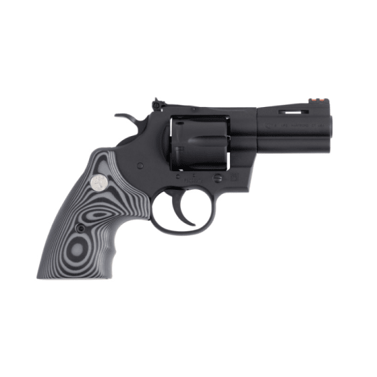 Colt Python Matte Blued .357 Magnum 3" Bbl Red Fiber Optic Wood Grips Matte Blued Revolver PYTHON-BM3FO