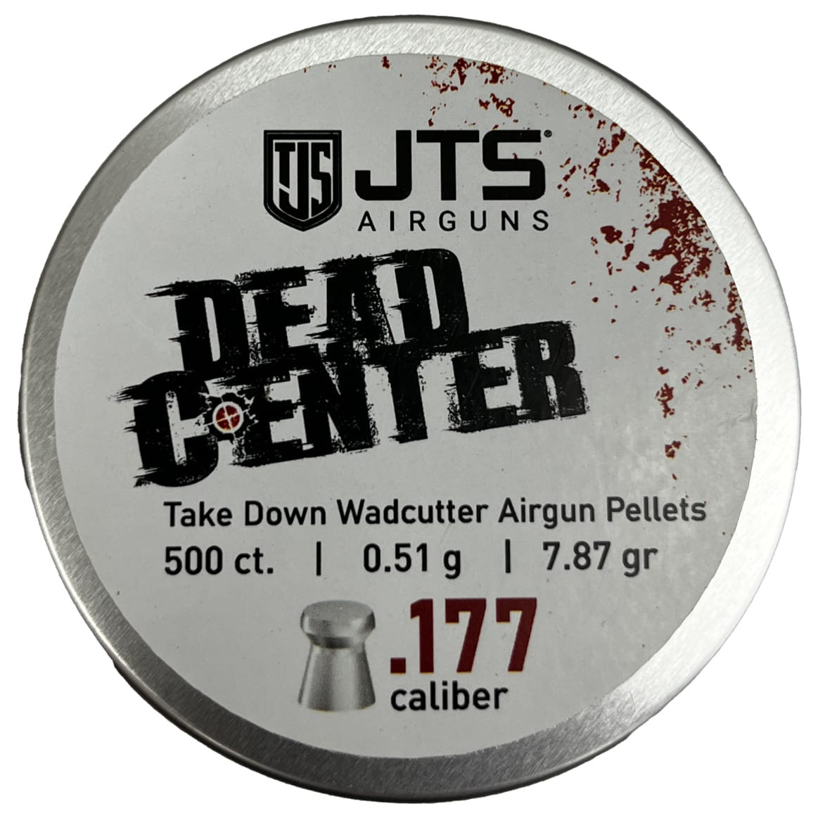 JTS Dead Center Precision .177 Cal 0.53g (7.87gr) Flat Pellets (500 ct) Bulk Package JAC104