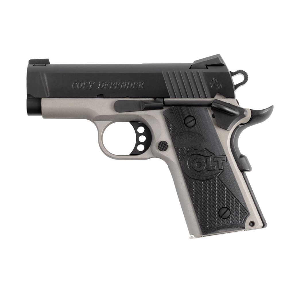Colt 1911 Defender Two-Tone .45 ACP 3" Bbl Blued Slide SS Cerakote Frame Pistol O7000XE-TT