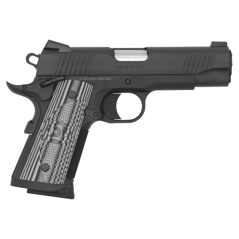 Colt 1911 Combat Unit Concealed Carry Officers 9mm 4.25" National Match Bbl Series 80 Black Pistol O9842CCU