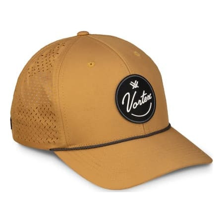 Vortex Optics Script Logo Silicone Patch Dull Gold Cap Men's OSFM 126-23-DLG