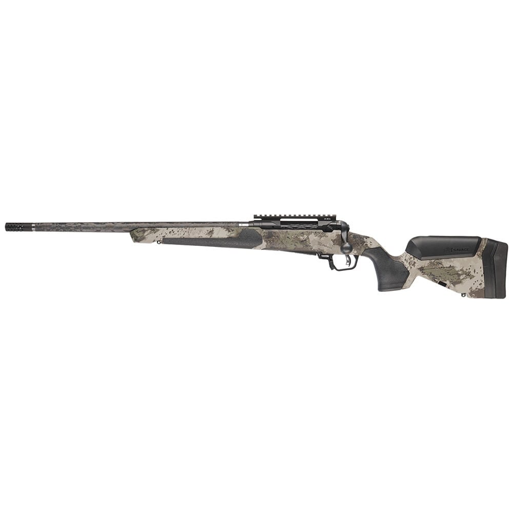 Savage Arms Model 110 ULTRALITE PRO WOODLAND LH 6.5 Crdmr 20"Bbl 1:8 Carbon Fiber THR Brake Diamond-Fluted 1-piece Rail Bolt Action Rifle 32721