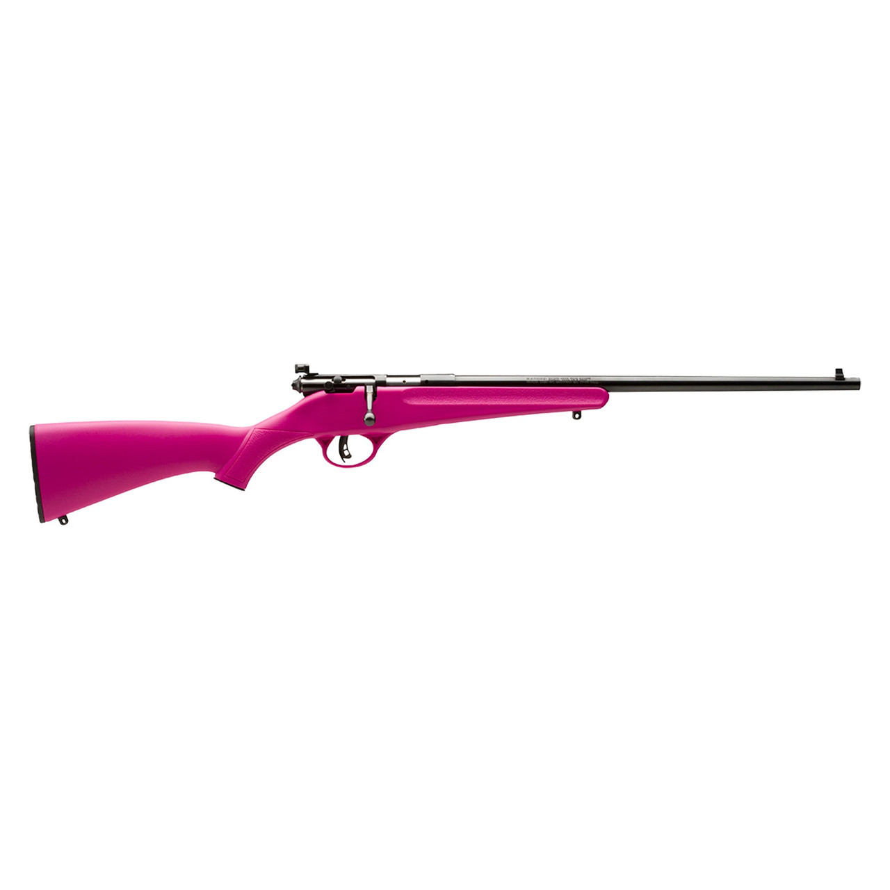 Savage Arms Rascal F-SR Single Shot Rimfire .22 LR 16.25" Heavy Bbl 1rd Synth AccuTrigger Black/Pink RH Full Bolt Action Rifle 13811