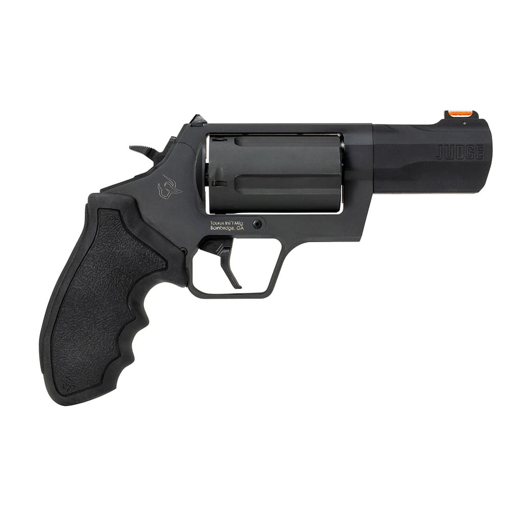 Taurus Judge .45 Colt/.410 Bore 3" Bbl Fiber Optic Front/Adjustable Rear Sights 5rd Cap DA/SA Rubber Grip Matte Black Revolver 2-JUDGE31