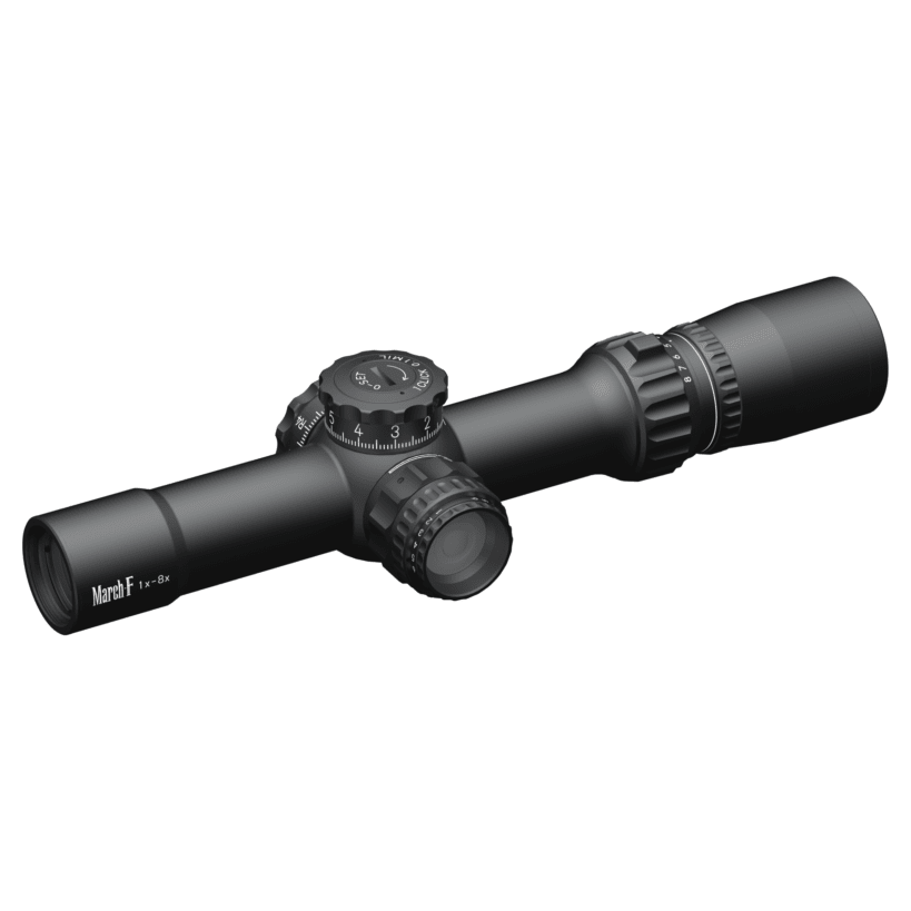 March F Tactical 1-8x24mm FFP FMC-2 Reticle 0.1MIL 6Level Illum Riflescope D8V24FIML-FMC-2