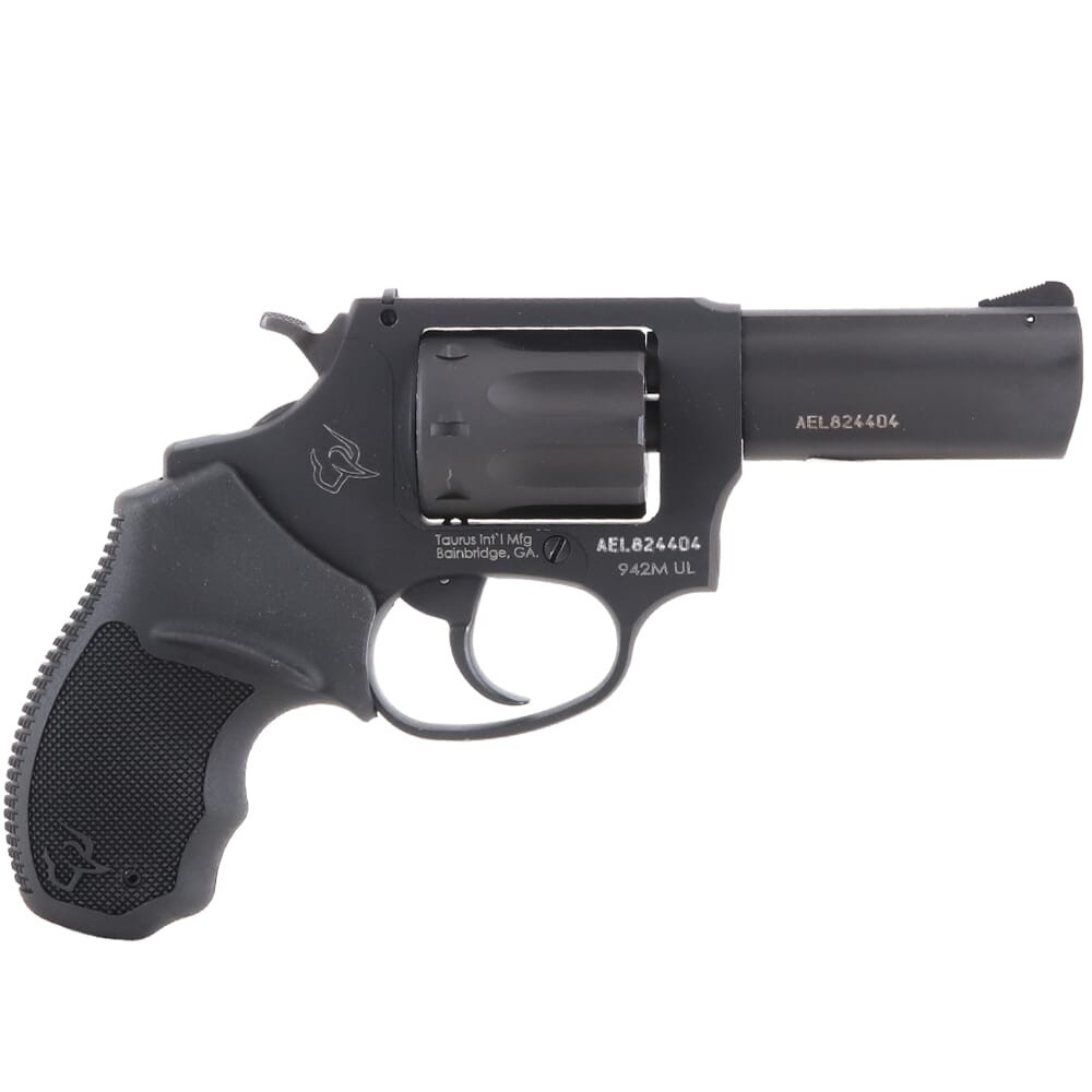 Taurus 942 .22 WMR Bk/Bk UL 3" 8rd Revolver 2-942M031UL