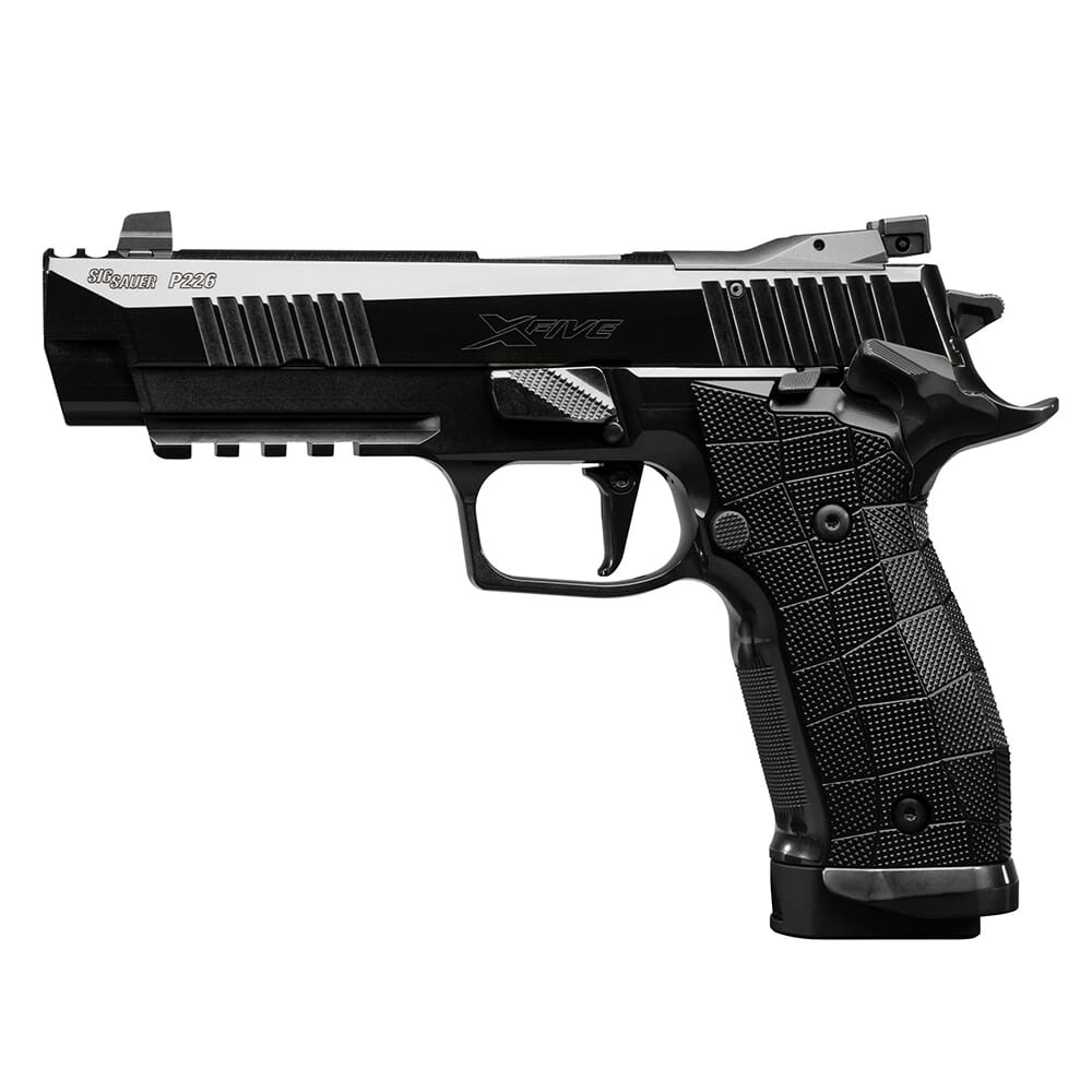 Sig Sauer P226-XFIVE Reserve 9mm 4.4" Bbl SAO Optics Ready High Polish DLC Pistol w/(3) 20rd Steel Mags, Blk Alloy LOK Grips, & XRAY3 226X5-9-CW-RES