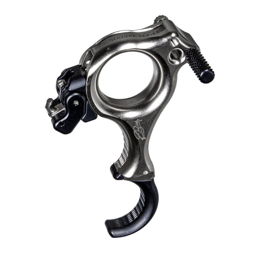 T.R.U. Ball Archery Fulkrum AC Flex 3 Finger Aluminum/Brass Quick Silver Brass Small Handle Release TFAF-QS-S