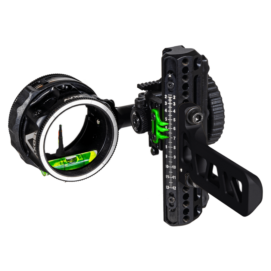 AXCEL Archery Driver Plus Slider Sight for Mathews Bridge-Lock AVX-41 Scope Triple Pin .010 Green/.010 Red/.010 Green Fiber Bow Sight ADVP-BT10-4AB