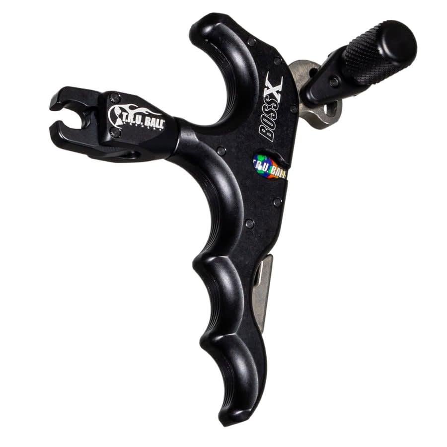 T.R.U. Ball Archery Boss X 4 Finger Black Handle Release TBX4-BK