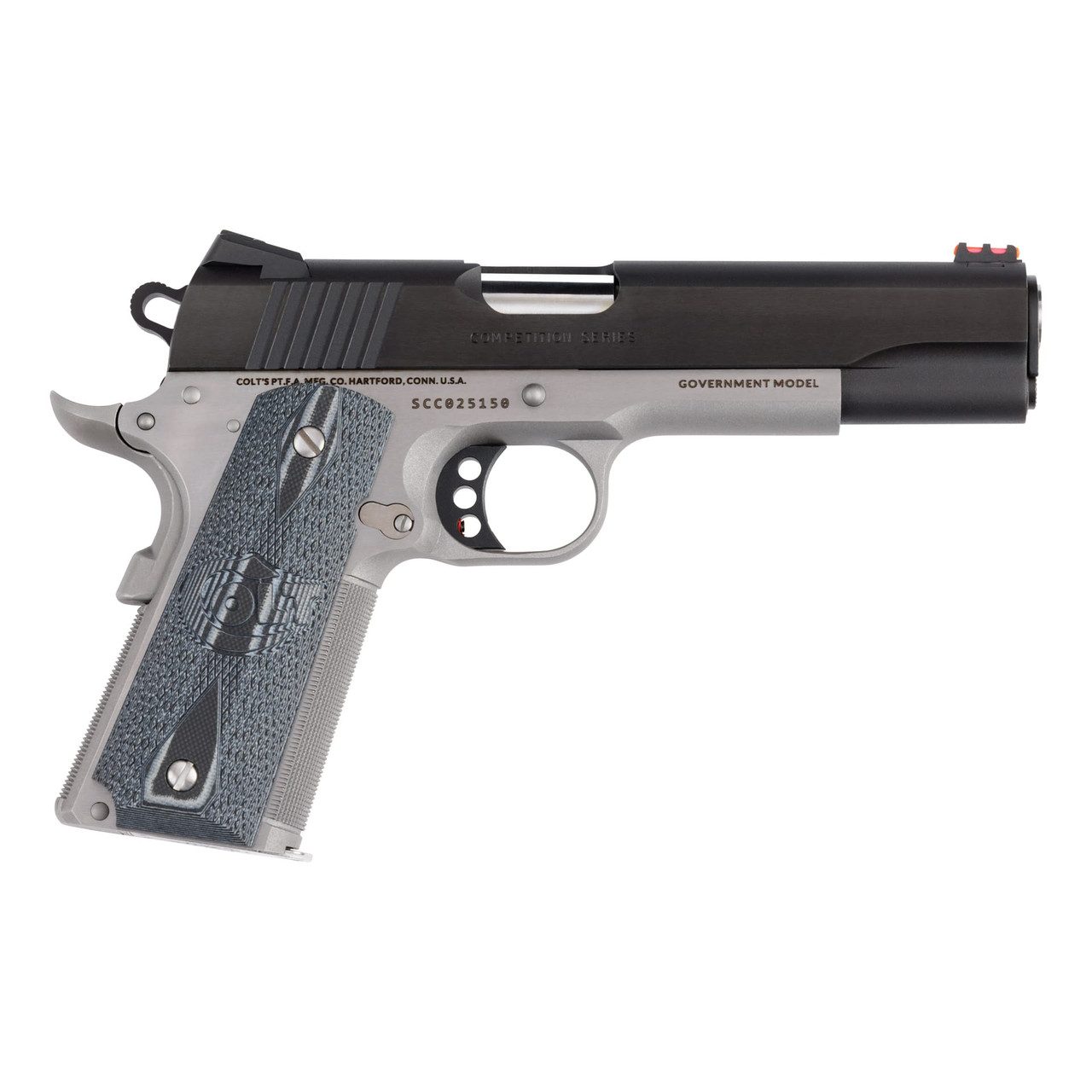 Colt 1911 Government Model Competition Plus .45 Auto 5" National Match Bbl Series 70 Blued Slide SS Frame Pistol O1070CCP-TT