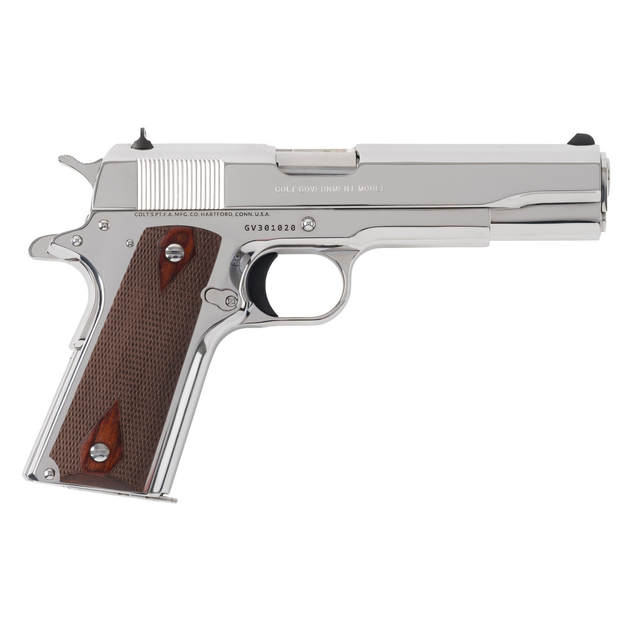 Colt 1911 Government Model .38 Super 5" National Match Bbl Series 70 Bright SS Pistol O1911C-BS38