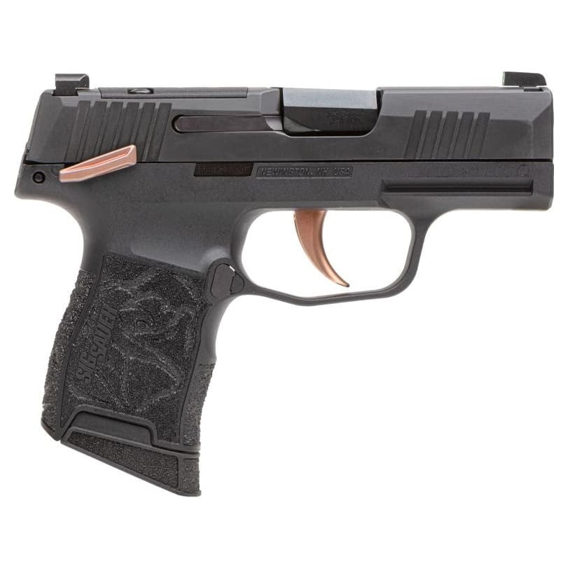 Sig Sauer P365 Rose 380 Auto .380 ACP 3.1" Bbl Striker X-Ray 3 Optics Ready Polymer Grip Rose Gold & Black Pistol w/(2) 10rd Mags 365-380-ROSE