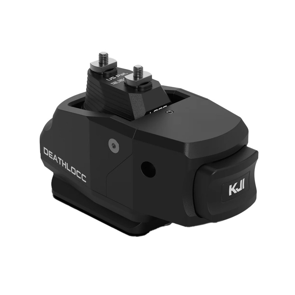 KJI Tripods Death Locc ARCA Swiss Anodized Aluminum Push Button Quick-Attach/Detach Clamp Dual Locking Pin Direct Mount KJ86023