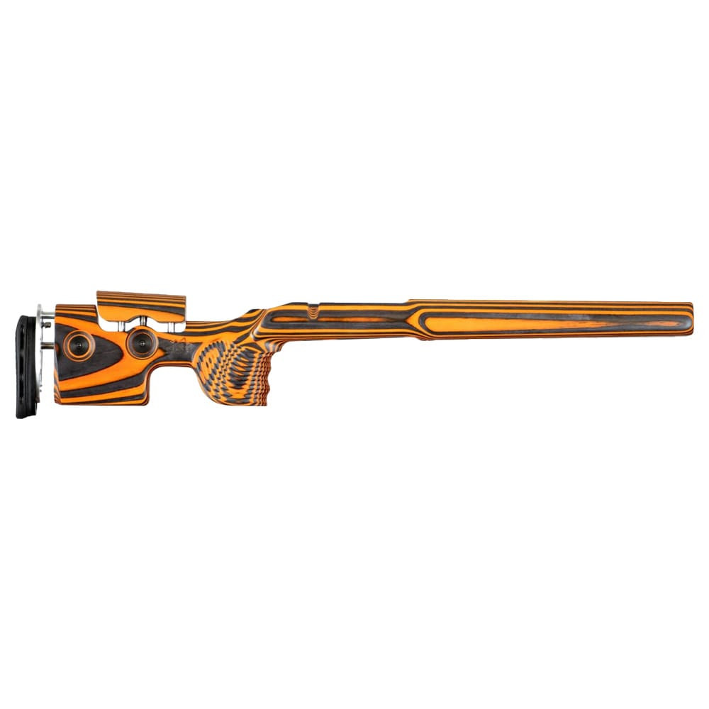 GRS Riflestocks Loke Howa Short-Action 850mm-Length Adjustable LOP and Cheekpiece 59mm-Wide Forend w/ Limbsaver Orange/Black 106071