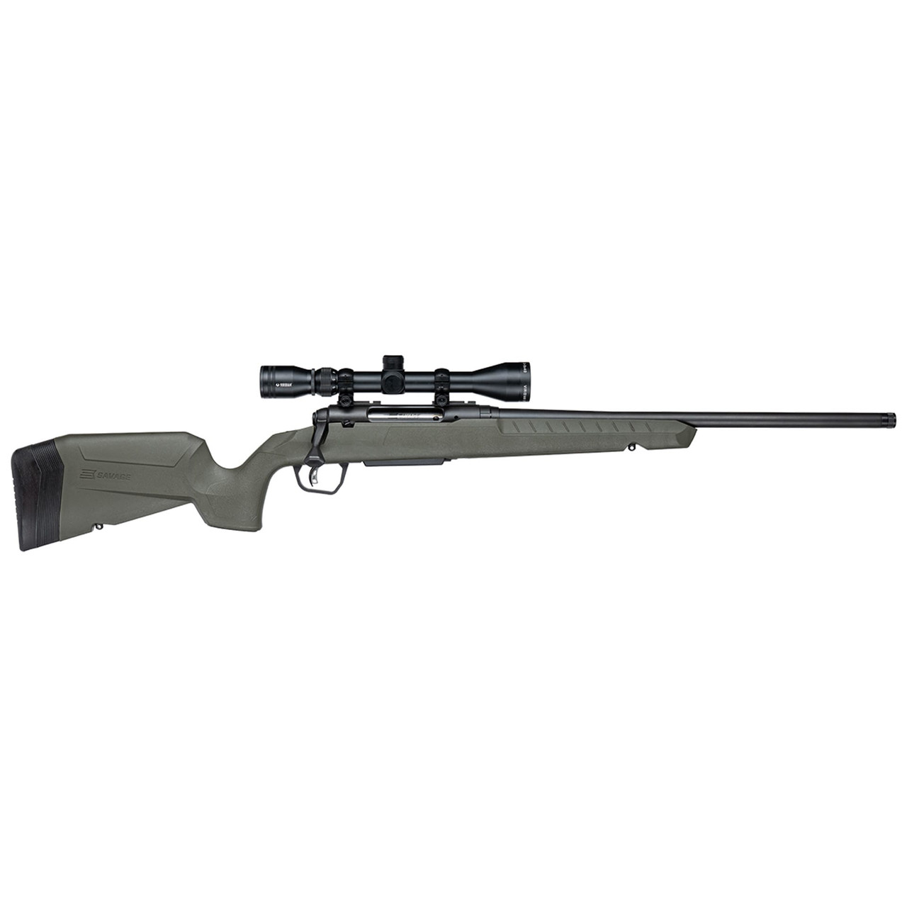 Savage Arms G4 Axis 2 XP Green 6.5 CM 1:8" 5/8x24 20" Heavy Sporter Bbl Carbon Steel/Synth Matte BLK Rifle w/3-9x40 BDC Scope 33163