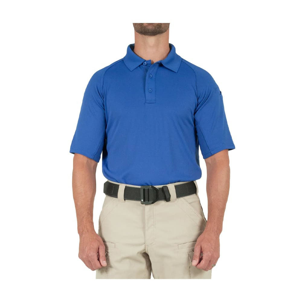 First Tactical Men's Performance Short Sleeve Polo Academy Blue 112509-691