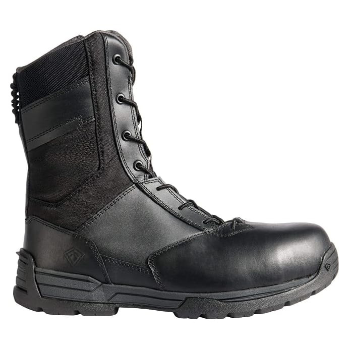 First Tactical Men's 8" Duty Safety Toe Side-Zip Black Boots 165923-019
