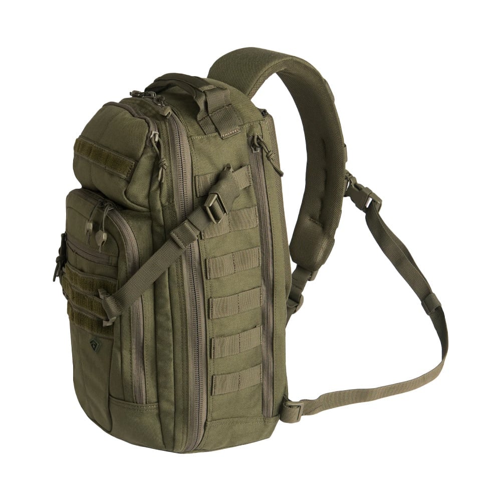 First Tactical Crosshatch 19L OD Green Sling Pack w/ YKK Zippers & CCW Pocket 180011-830-1SZ