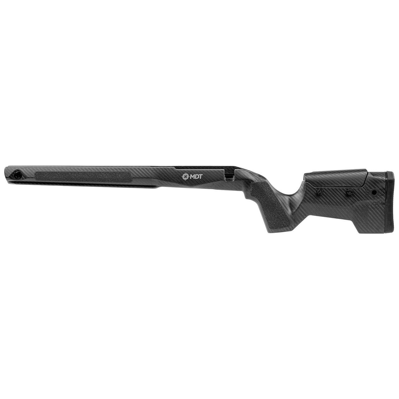 MDT CRBN Stock Rem 700 Short Action Left-Hand Fixed ARCA Clearcoat Carbon Fiber (CCF) Chassis System 114998-CCF