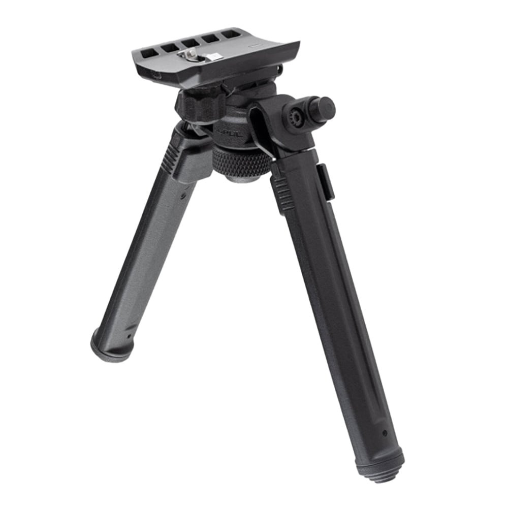 Magpul 6.30-10.30" Vertical Adjustment Black Aluminum Bipod w/Sling Stud Attachment & Rubber Feet for AR-Platform MAG1075-BLK