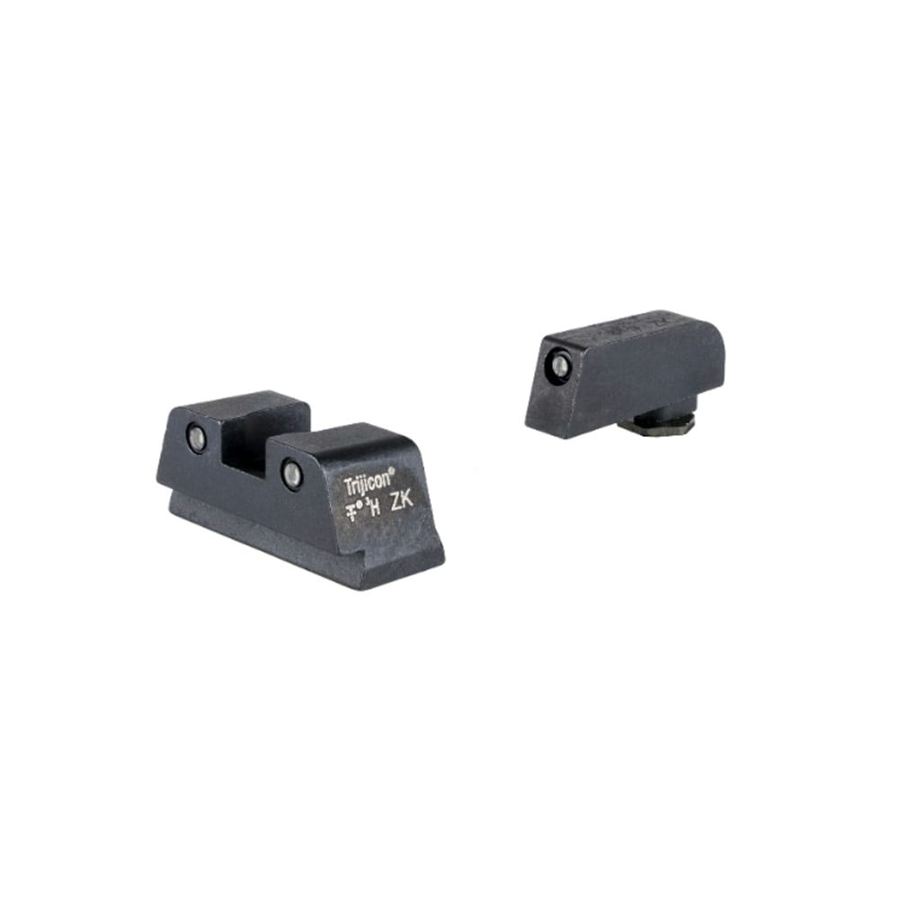 Trijicon Suppressor/Optic Height MOS Sight Set w/ Black Outline/Green Tritium Front & Rear for Glock 42,43,43x,43X MOS, 48, 48 MOS GL243-C-601175