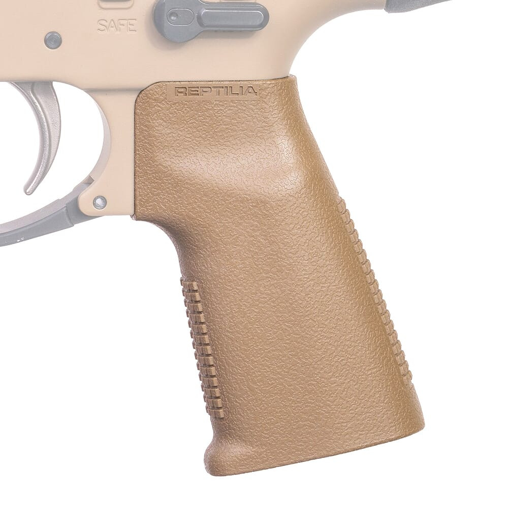 Reptilia CQG SANS "BEAVER TAIL" FDE Pistol Grip 100-179