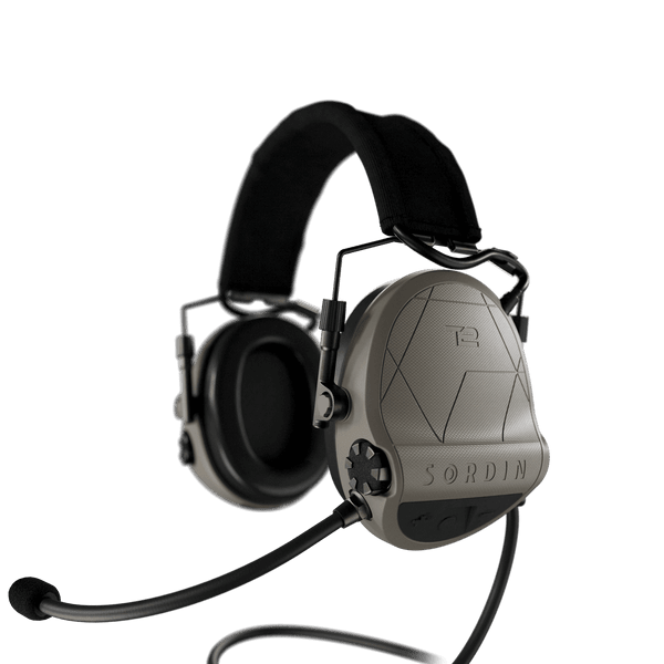 Sordin T2 CC Black Textile Memory Foam Headband Tan Cups Hearing Protector 304005-11P