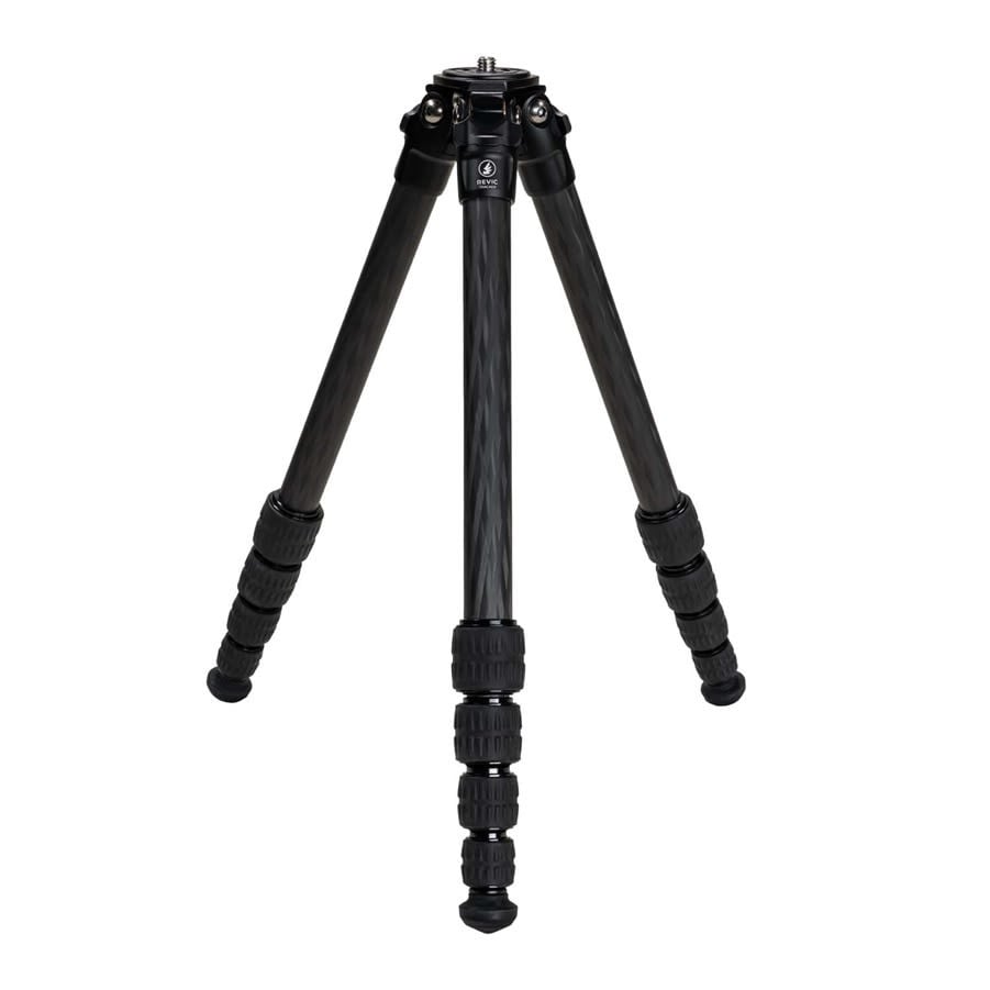 REVIC Optics Tracker 2.5" to 46.5" 8.8lbs Capacity 5-Section Carbon Fiber Tripod w/ Rubber & Spiked Feet, Carrying Case PD-G4000