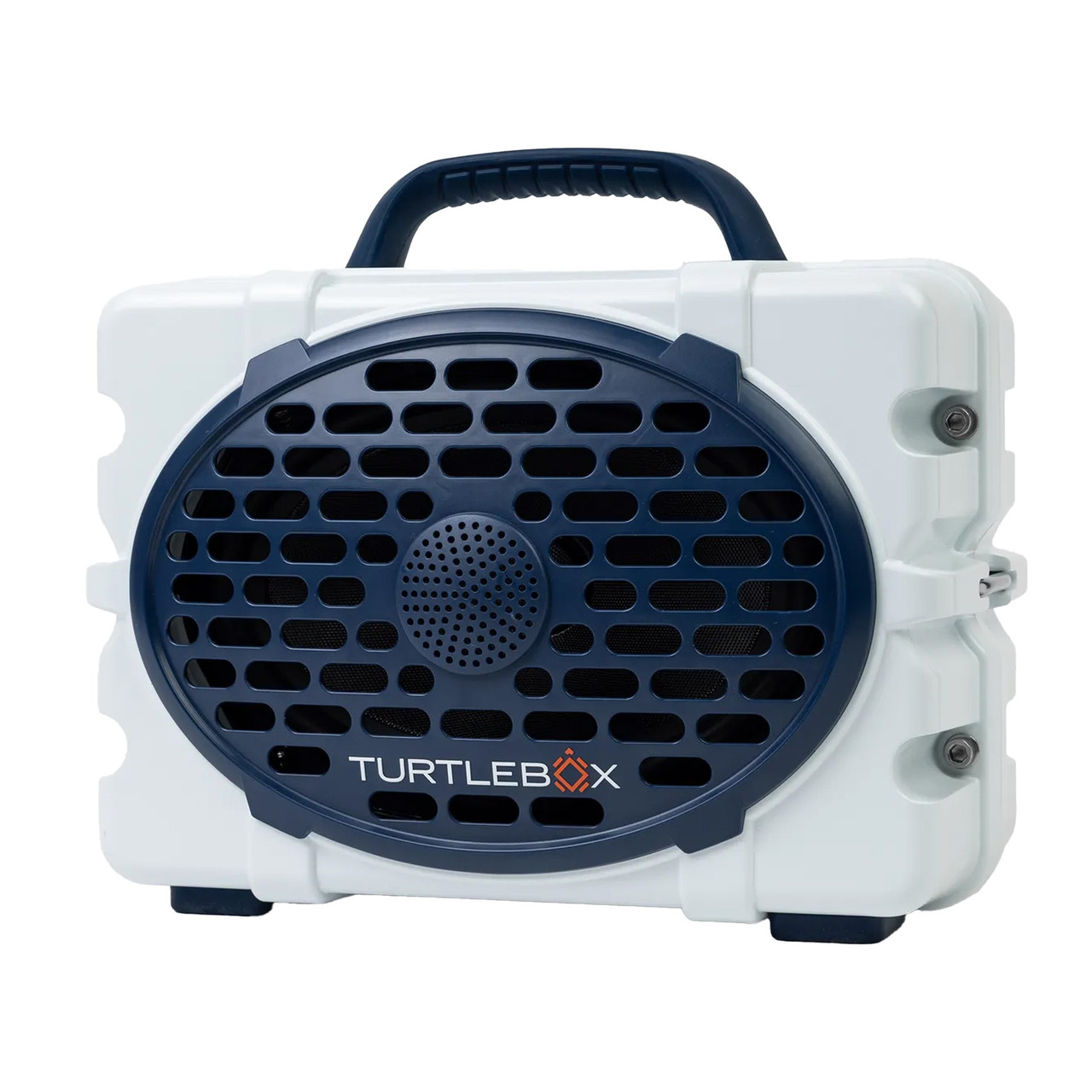 Turtlebox GameDay Series 2.0 Original Outdoor Bluetooth Speaker w/ Party Mode, Waterproof, 25hr Battery, White/Navy TB-ORIG-G3-WHT-DKBLUE-DKBLUE-2