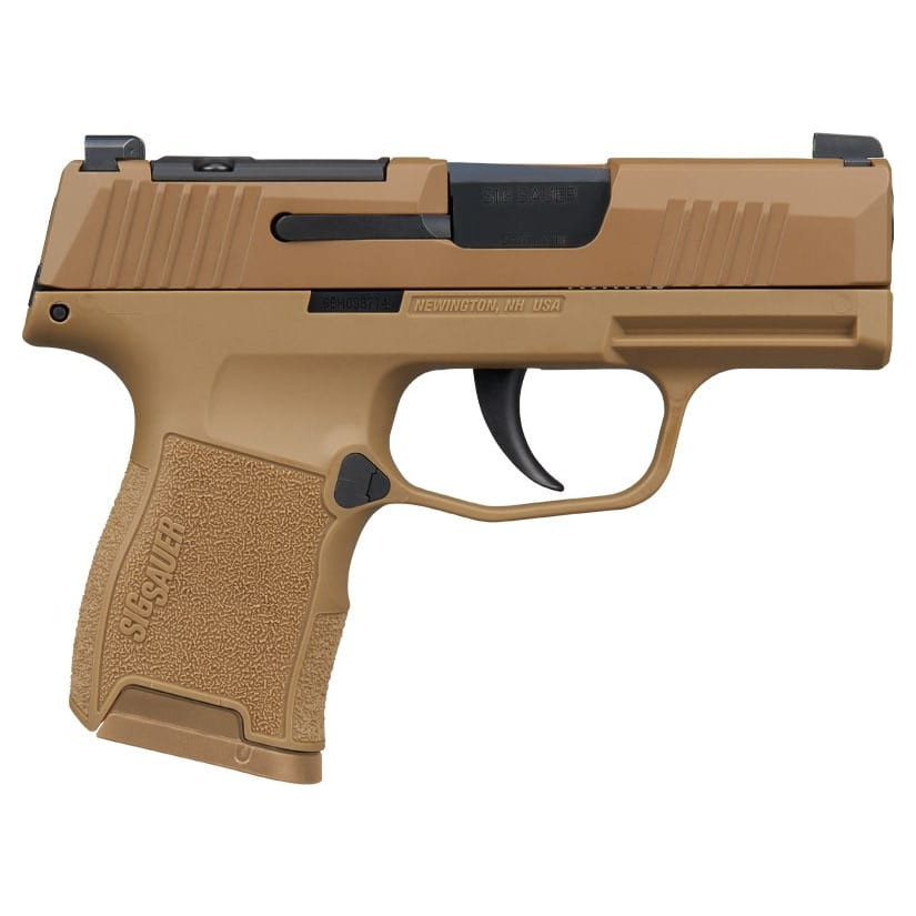 Sig Sauer P365 9mm 3.1" Bbl Striker X-Ray 3 Optic Ready Polymer Grip Coyote Pistol w/(2) 10rd Mags 365-9-CXR3P