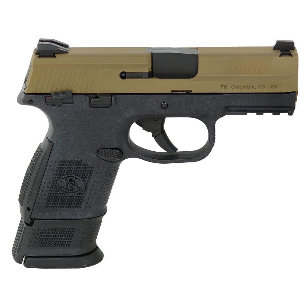 FN FNS-9 Compact 9mm MS BLK/FDE DS Pistol with (1) 12-Rnd (1) 17-Rnd Pistol 66-100231
