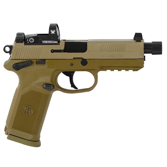 FN FNX-45 Tactical .45 ACP FDE/FDE NS Pistol with 2X10 Vortex Venom Red Dot 66-100660