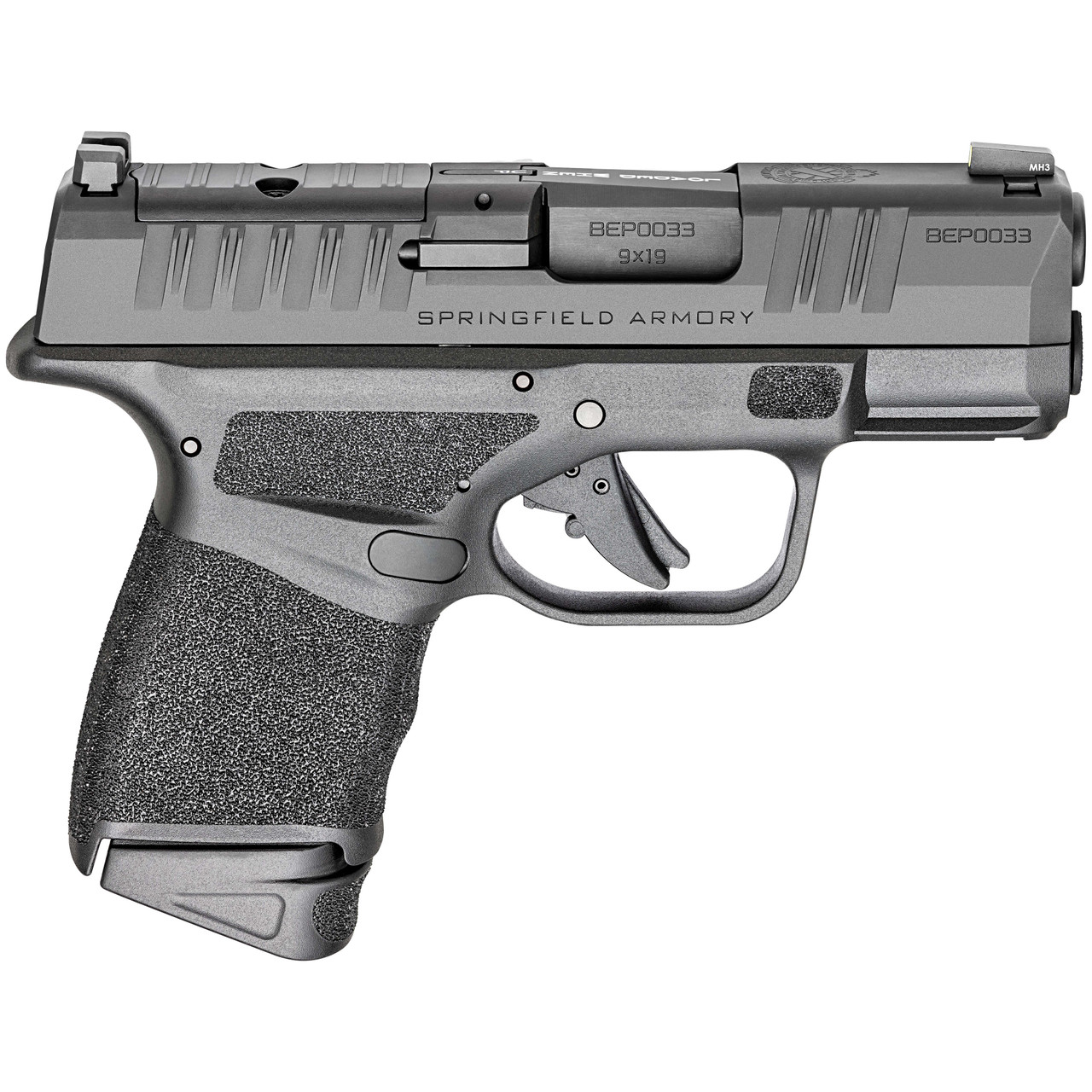 Springfield Armory Hellcat 9mm 3" Bbl Black Optic Ready CA Compliant Handgun w/ U-Dot Tritium Sights, Accessory Rail, 2x10rd Mags HC9319BOSPCA