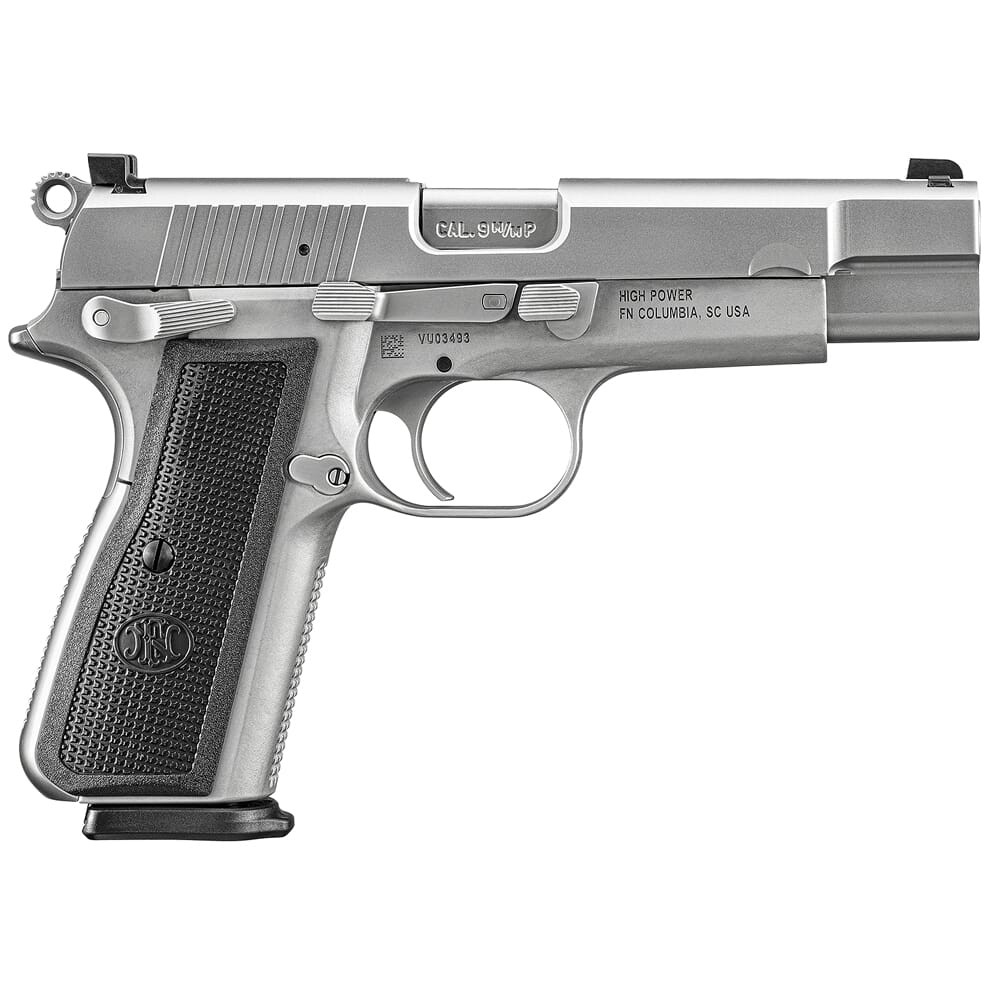 FN America High Power 9mm 4.7" Bbl Stainless Steel DS Pistol w/(2) 17rd Mags 66-101068