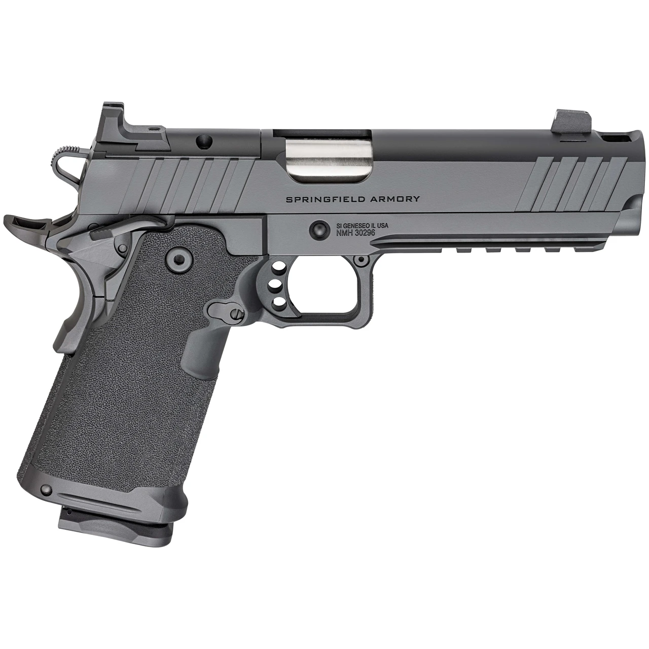 Springfield Armory 1911 DS Prodigy 9mm 5" Bbl Black Handgun w/ AOS Plate, U-Notch Tritium Sights, Integrated Comp, 1x17rd & 1x20rd Mags PH9119AOS-COMP