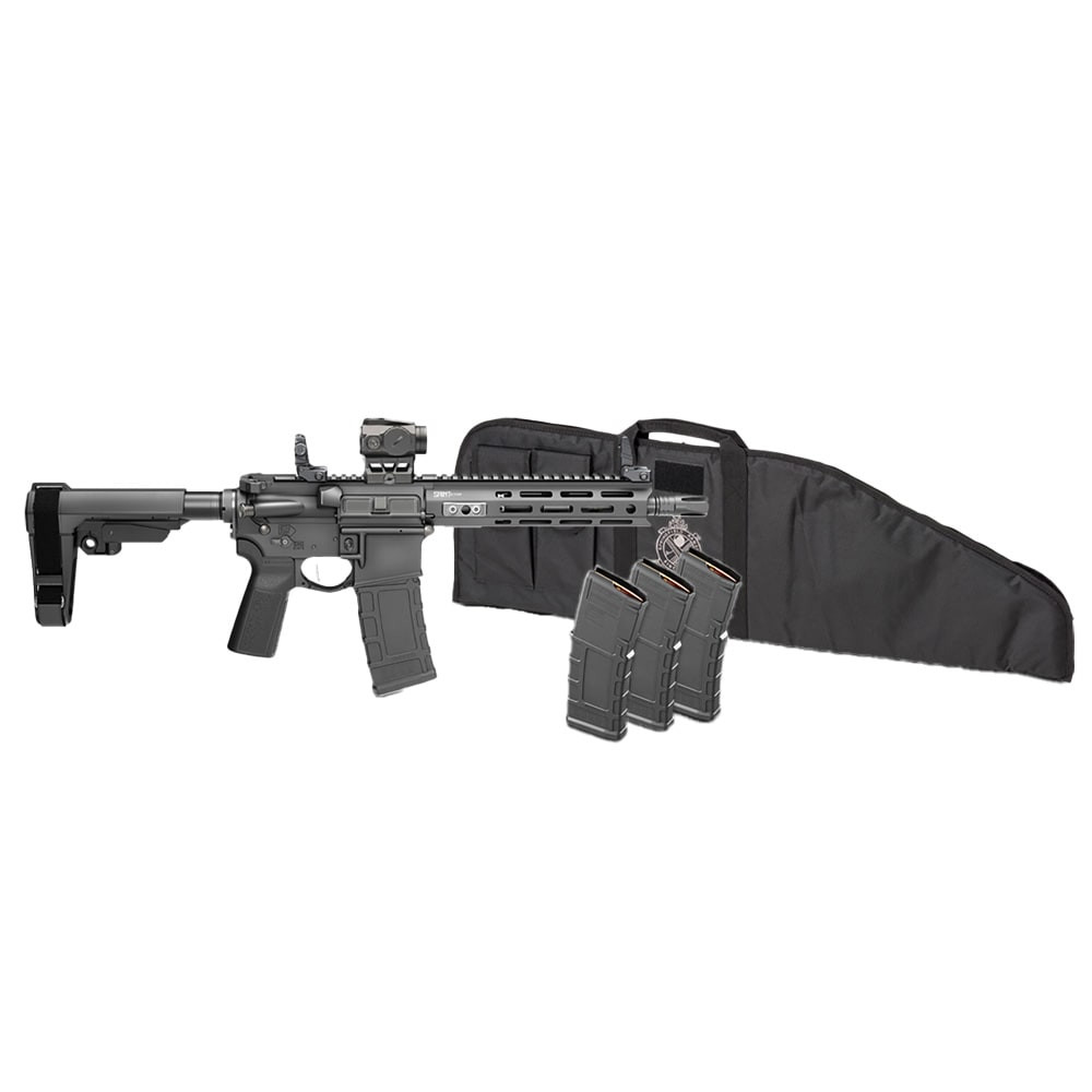 Springfield Armory Saint Victor.300 BLK 9.5" Bbl Black Pistol w/ Viridian Venta Green Dot, Rifle Bag, 4x10rd Mags, SBA3 Brace STV995300BLCV2SBAPAC