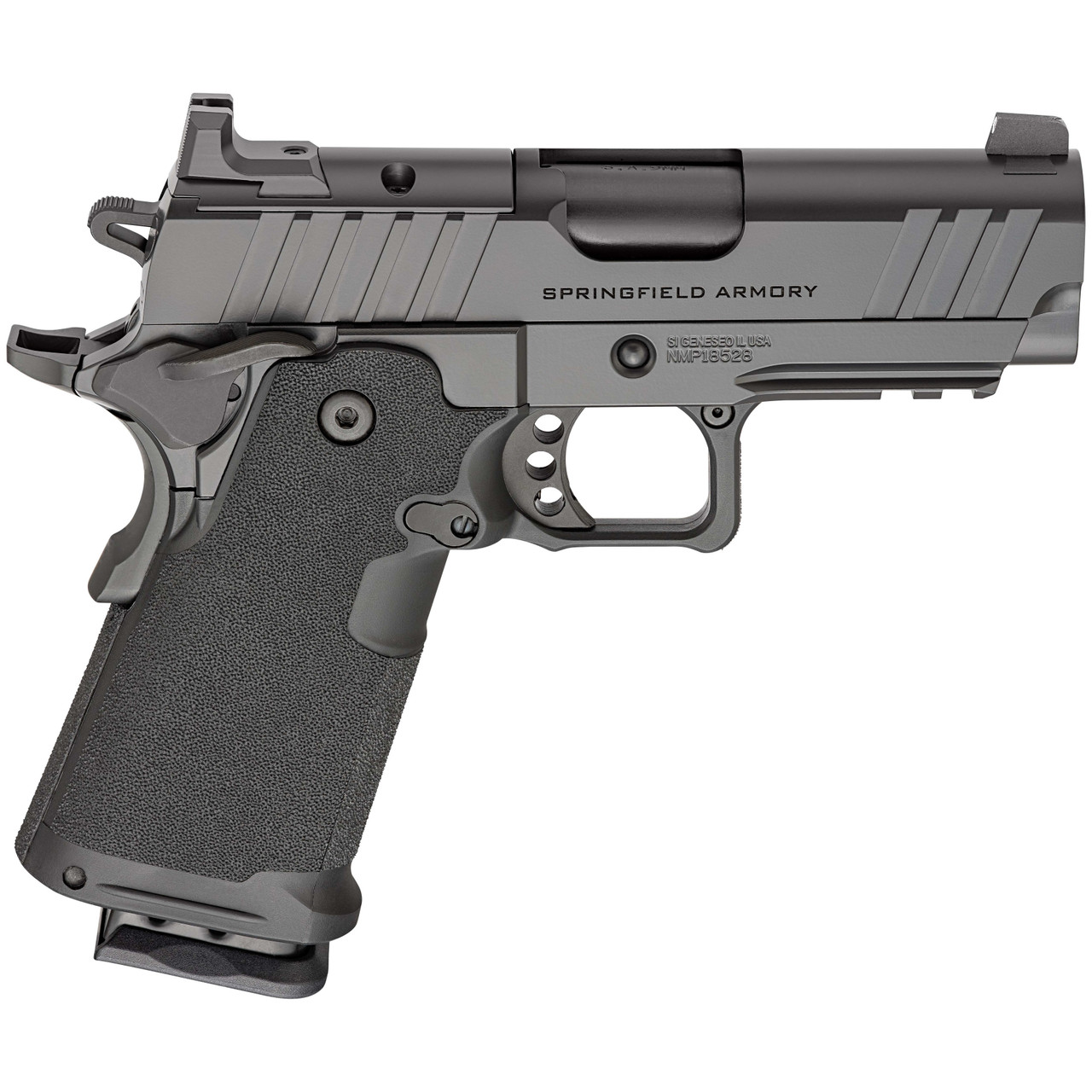 Springfield Armory 1911 DS Prodigy 9mm 3.5" Bbl Black Handgun w/ AOS Plate, U-Notch Tritium Sights, 2x10rd Mags PH9114AOSLC