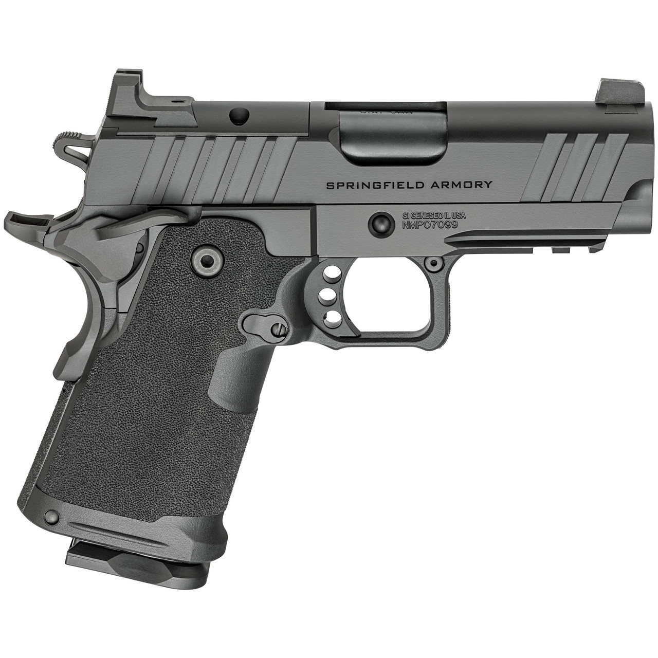 Springfield Armory 1911 DS Prodigy 9mm 3.5" Bbl Compact Black Handgun w/ AOS Plate, U-Notch Tritium Sights, 2x15rd Mags PH9115AOS