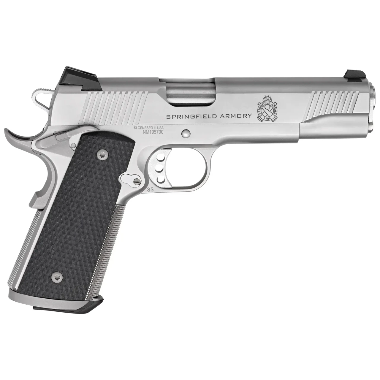 Springfield Armory 1911 Tactical Response .45 ACP 5" Bbl Stainless Handgun w/ 3-Dot Tritium Sights, Accessory Rail, 2x7rd Mags PC9107LCA18