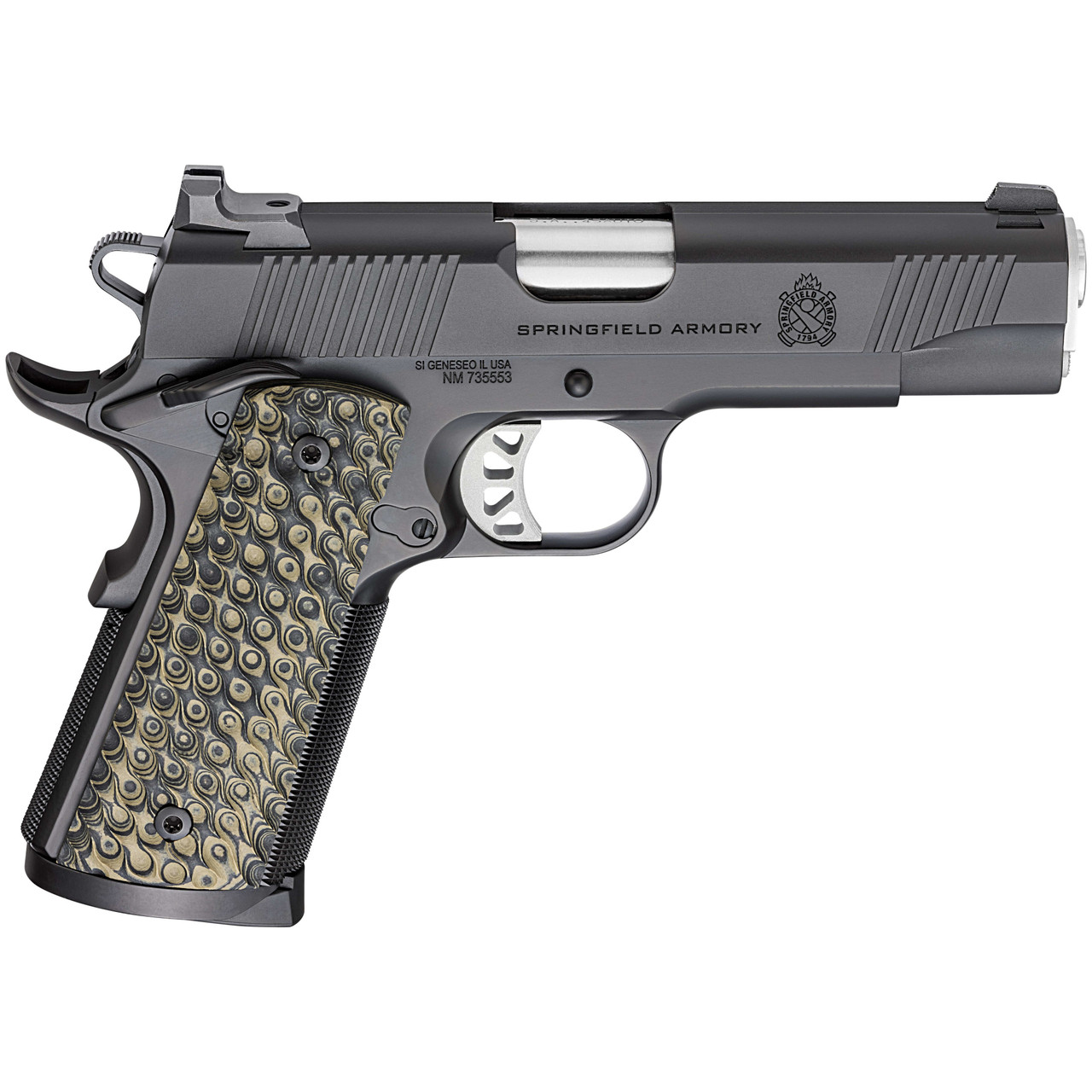 Springfield Armory 1911 Tactical Response .45 ACP 4.25" Bbl Black Handgun w/ 3-Dot Tritium Sights, 3x8rd Mags PC9124