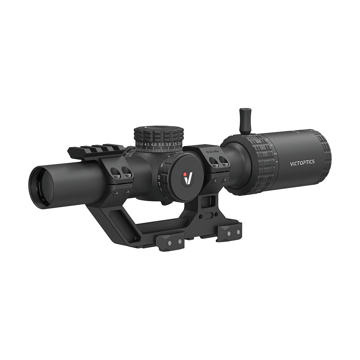 Vector Optics S10 1-10x25 SFP Illuminated Riflescope Kit w/30mm 1-Piece 1.93" Mount, VS10-1 MIL Reticle, Honeycomb Shade, Extra Ring-Cap OPSL137