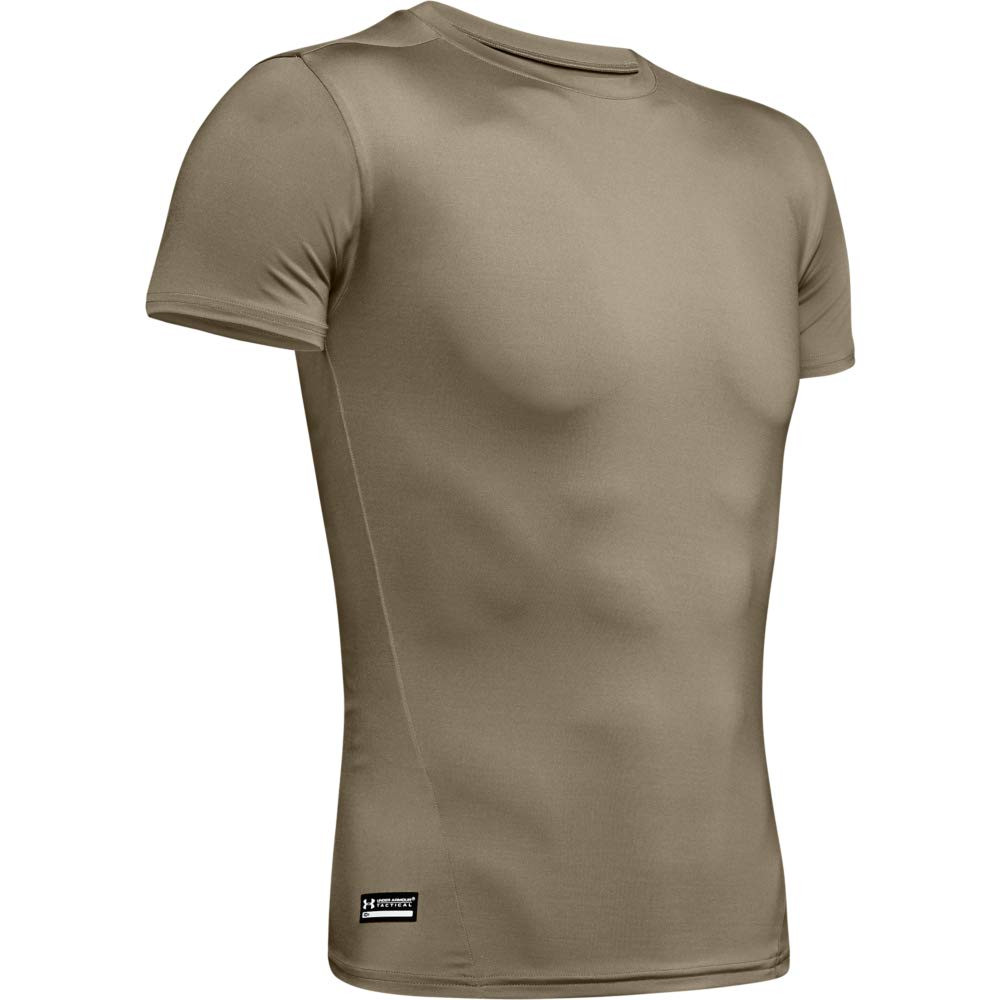 Under Armour Men's Tactical Shortsleeve Federal Tan Compression Shirt 1216007-49900