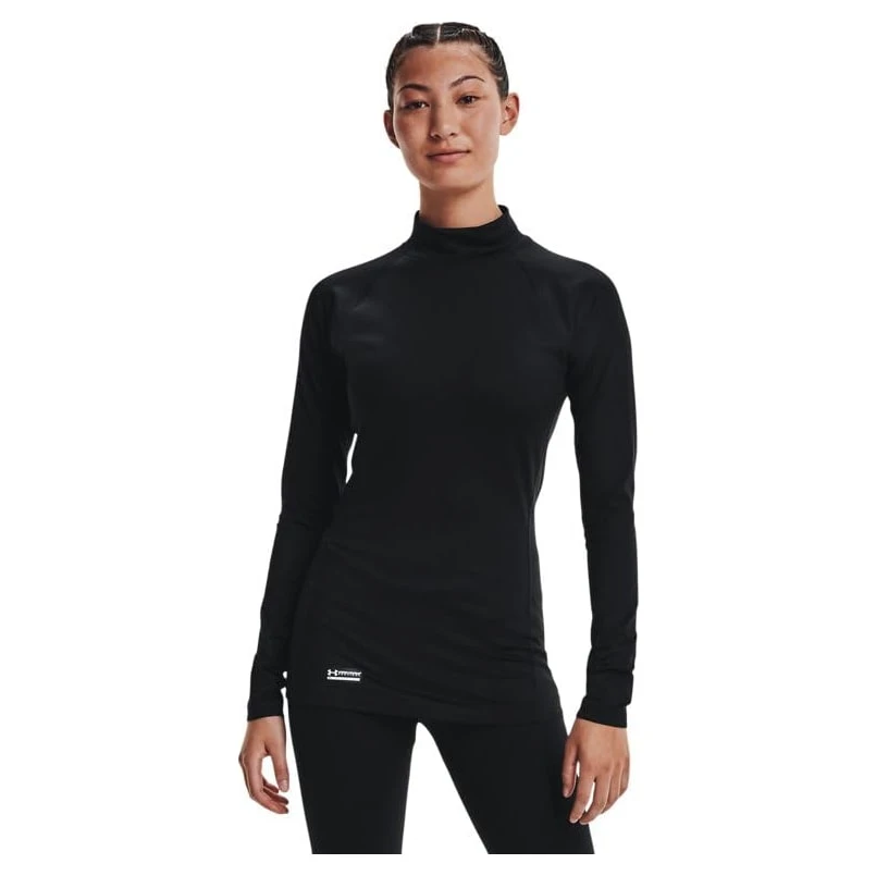 Under Armour Women's Tactical Longsleeve Black Crew Shirt 1365393-00100