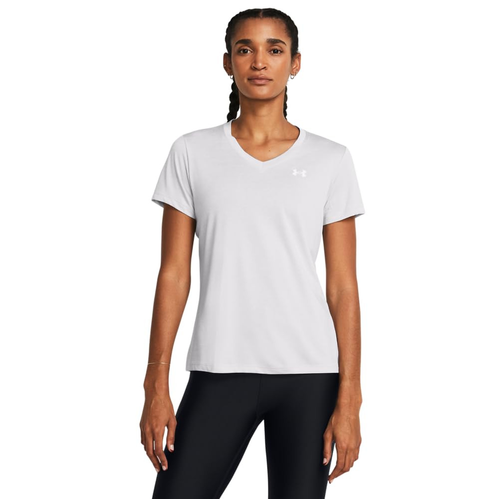 Under Armour Women's Tech Twist Shortsleeve Halo Gray/White Shirt 1384227-01400