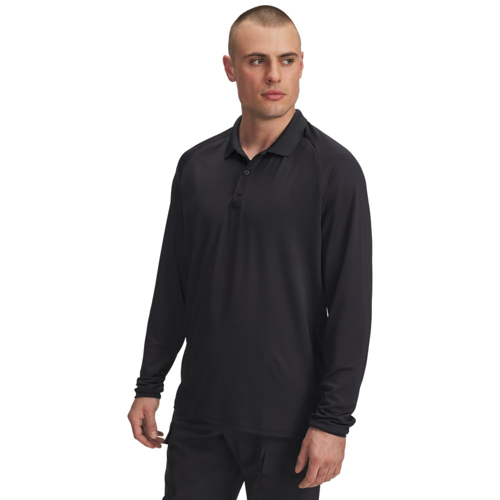 Under Armour Men's Tactical Longsleeve Dark Navy Blue Polo Shirt 6004147-46500