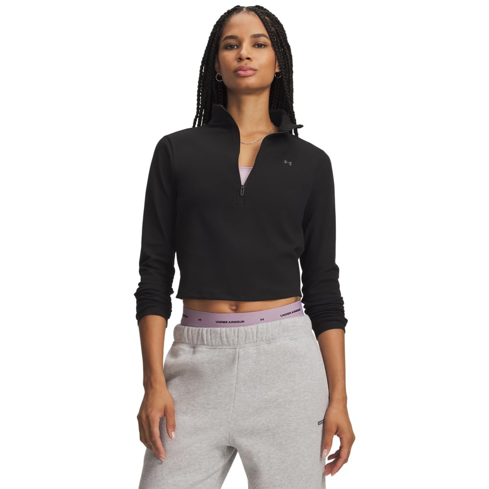 Under Armour Women's Motion Half-Zip Longsleeve Ultimate Black/Castlerock Shirt 6013775-00900