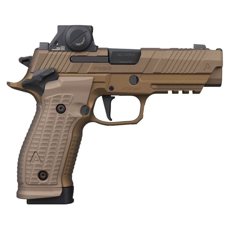 Sig Sauer P226X Agency 9mm 3.8" Bull Bbl Burnt Bronze Handgun w/ Romeo-X SIG-LOC Optic, Integrated Comp, 1x10rd Magazine 226X-9-AGENCY-RXSL-10
